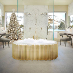 Symphony polished brass- white Luxury Bathtub - Bathtubs