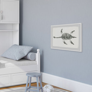 "Elasmosaurus Skeleton" Framed Painting Print
