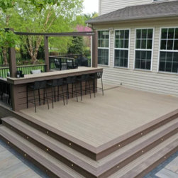 ALX Contemporary Railing in Textured Black - Deck Tiles And Planks