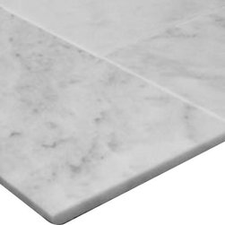 Carrara Marble Italian White Bianco Carrera 4x12 Marble Tile Honed - Home Accessories & Decor