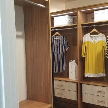 This Luxury Walk-In Closet Added Value to the Model Home in Las Vegas