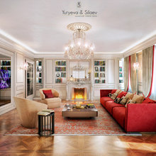 Concept of luxury classic apartment,New Arbat,Moscow 2014
