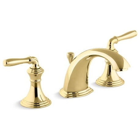 Kohler Devonshire Widespread Bathroom Faucets, Vibrant Polished Brass