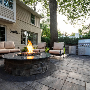 Outdoor Living With Spa And Gas Firepit