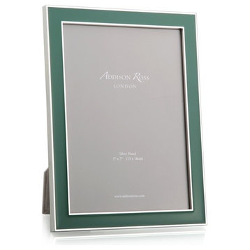 Addison Ross Fern Green Enamel/Silver Frame, 5x7