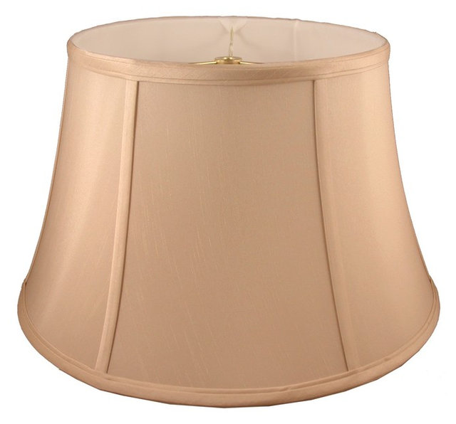 Cabrini Round Faux Silk Lampshade Transitional Lamp Shades By Round Faux Silk Lampshade With Uno Downbridge Threaded 1 25