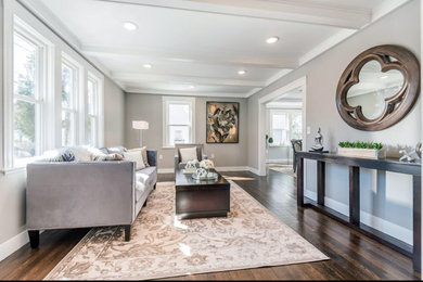 Living room - contemporary living room idea in Boston