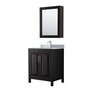 Dark Espresso / White Carrara Marble Top / Polished Chrome Hardware