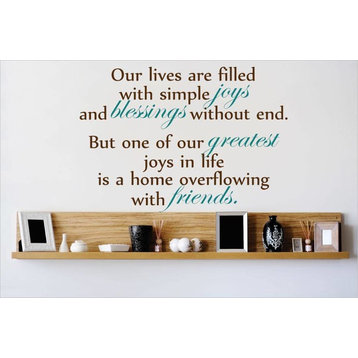 Decal, Our Lives Are Filed With Blessings Quote, 22x30