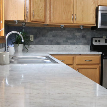 Granite Countertops In Stream White