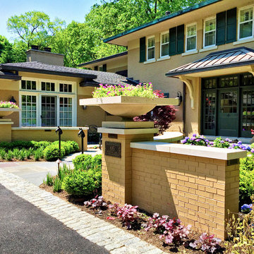Lake Forest Prairie Style Forecourt Entrance