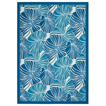 Waverly Sun N' Shade Botanical Blue 7'9" x 10'10" Indoor Outdoor Area Rug
