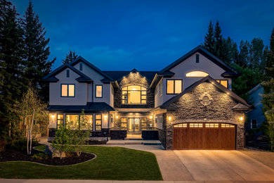 Example of a trendy exterior home design in Calgary