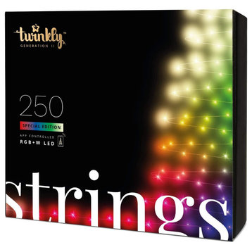 Twinkly App Controlled String Light with 250 Multicolor RGB+W LED Lights, 65.5'