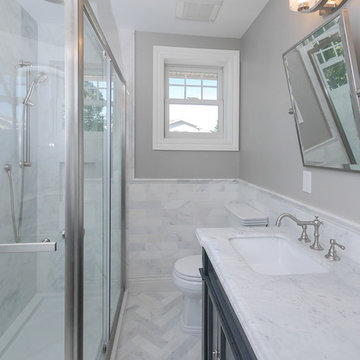 Renovated Bathroom with New Double Hung Window