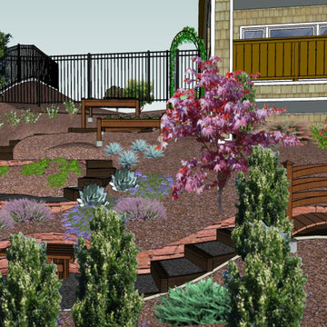 Japanese-Style Garden on a Steep Slope, San Francisco Bay Area
