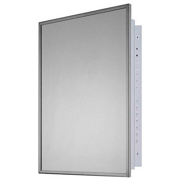 Residential Series Medicine Cabinet, 16"x22", Bright Annealed Stainless Steel Fr