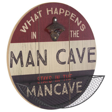 What Happens in the Man Cave Bottle Opener/Catcher