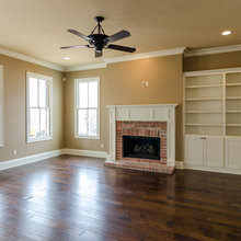 entertainment center + bookshelves