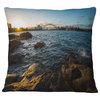 Sunset at Opera House Sydney Seashore Throw Pillow, 18"x18"