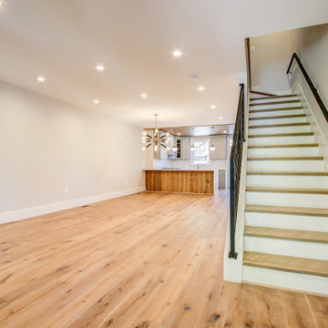 Basement remodel with bedroom space, closet space, living area, DC