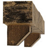 Rough Cedar Faux Wood Fireplace Mantel Kit w/ Ashford Corbels