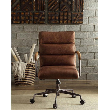 Antonio Leather Executive Office Chair, Vintage Brown