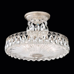 Beautiful 3 Light Semi Flush Mount by Schonbek Fontana Luce - Lighting