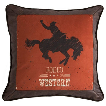 Carstens Western Rodeo Country Throw Pillow, 18"x18"