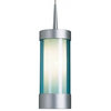 Silva LED Pendant Light w Turquoise Translucent Glass (Bronze No Canopy)
