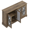 Calidia 59.1" Stone TV Stand Fits TV's up to 65", Knotty Oak With Gray Stone