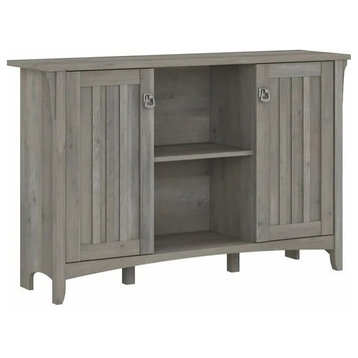 Mission Storage Cabinet, 2 Side Cabinets & Center Shelf, Driftwood Gray
