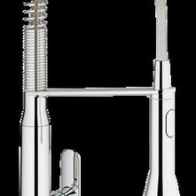 Contemporary Kitchen Faucets Grohe 31380000 Starlight Chrome K-7 K7 Pre-Rinse High-Arc Kitchen