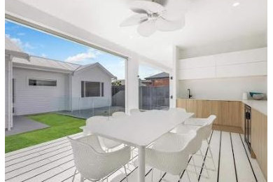 Design ideas for a beach style home design in Adelaide.