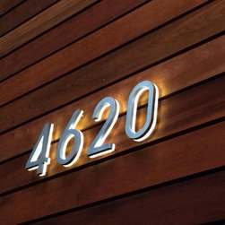 Backlit 8" House Numbers Illuminated Outdoor - Luxello - House Numbers