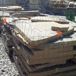 Brown / tan Tennessee Crab Orchard flagstone. - Landscaping Stones And Pavers