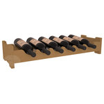 Wine Racks America - 6-Bottle Mini Scalloped Wine Rack, Pine, Oak Stain - Decorative 6 bottle rack with pressure-fit joints for stacking multiple units. This rack requires no hardware for assembly and is ready to use as soon as it arrives. Makes the perfect gift for any occasion. Stores wine on any flat surface.