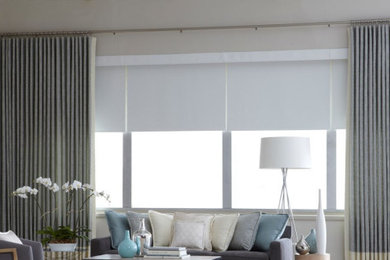 Inspiration for a modern living room remodel in Chicago