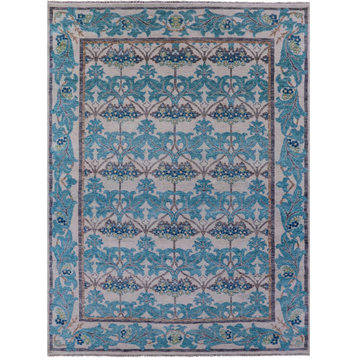 Hand-Knotted  William Morris Wool Rug 9' 3" X 12' 4" - Q15641