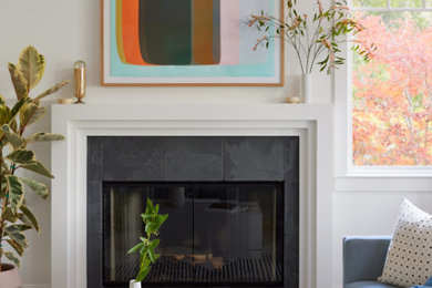 Example of a transitional home design design in San Francisco
