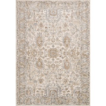 Teagan TEA-03 Area Rug by Loloi II, Ivory / Sand, 5'-3" X 7'-6"