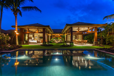 Inspiration for a tropical exterior home remodel in San Francisco