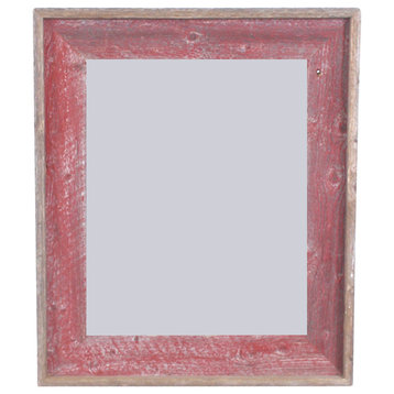 BarnwoodUSA Artisan Picture Frame - 100% Reclaimed Wood, Rustic Red, 8x10