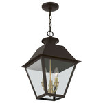 Livex Lighting - Wentworth 3 Light Bronze/Antique Brass, Cluster Outdoor Large Pendant Lantern - With its appealing bronze finish and clear glass, the stunning Mansfield collection will make an elegant addition to any outdoor space. Formed from solid brass & traditionally inspired, this three-light outdoor large pendant is perfect for your entry way. Combining superb craftsmanship and affordable price, this fixture is sure to be a timeless addition to your home.