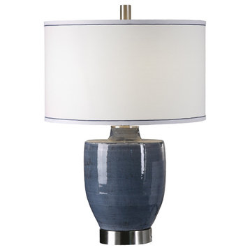 Uttermost Sylvaine Blue-Gray Glaze Lamp