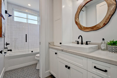 Bathroom - large coastal bathroom idea in Los Angeles