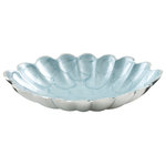 Julia Knight - Peony 8" Oval Bowl, Hydrangea - Fill your home with beauty. Just like the Peony, Julia Knight��_s serveware pieces are beautiful, but never high maintenance! Knight��_s romantic Peony Collection is known for its signature scalloped edges that embody the fullness, lushness and rounded bloom of nature��_s ��_Queen of Flowers��_. The Peony has been cherished for centuries and is known worldwide for symbolizing prosperity, honor, good fortune & a happy marriage! Handcrafted and painted by artisans, this 8��_ Oval Bowl is a great piece for sides, salads, chips & crackers! Mix and match all of the remarkable colors in the Peony Collection or pair with pieces from Julia Knight��_s Floral, Classic or By the Sea Collections!