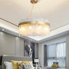 Modern led chandelier for living room, master bedroom, dining room., White Glass, 39.5''