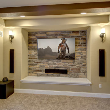 Basement Home Theater TV Wall