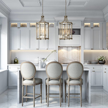 Interior Design 3D Rendering For A Classic Parisian Apartment
